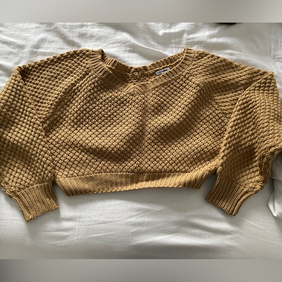 Cropped drop shoulder sweater - Picture 1 of 2